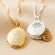 Lisa Angel Ladies' Personalised Birth Flower and Photo Locket Necklace