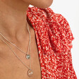 Model Wearing Lisa Angel Ladies' Personalised Sterling Silver Layered Disc Necklace